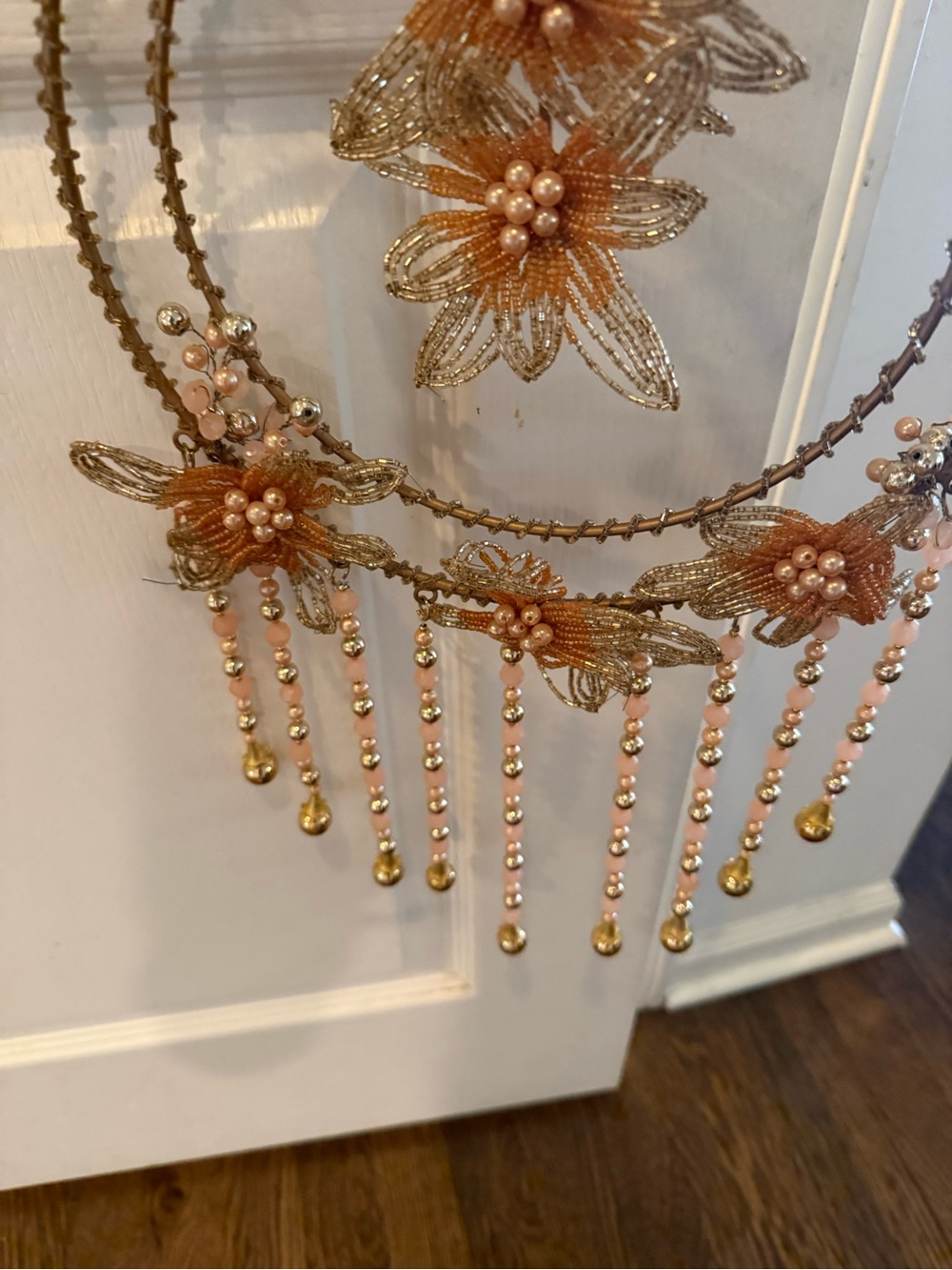 Beaded Floral Hanging Decor  “Wind Chime” - Picture 2 of 7